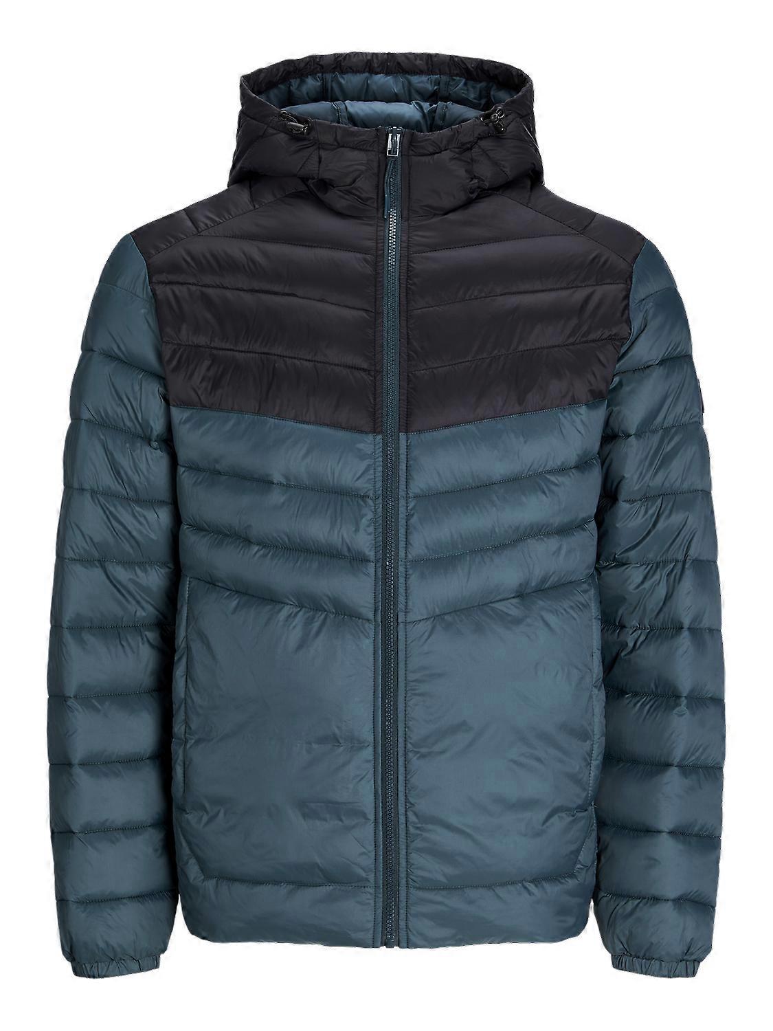 JACK&JONES PLUS Giacca Trapuntata Con Cappuccio Per Uomo - Taglie Forti - Nylon E Poliestere, Colore Nero