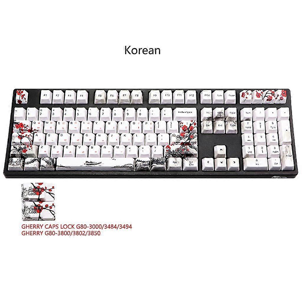 PBT Custom Double-shot Keycap OEM Profile GH60 GK61 GK64 Layout 108 Keys