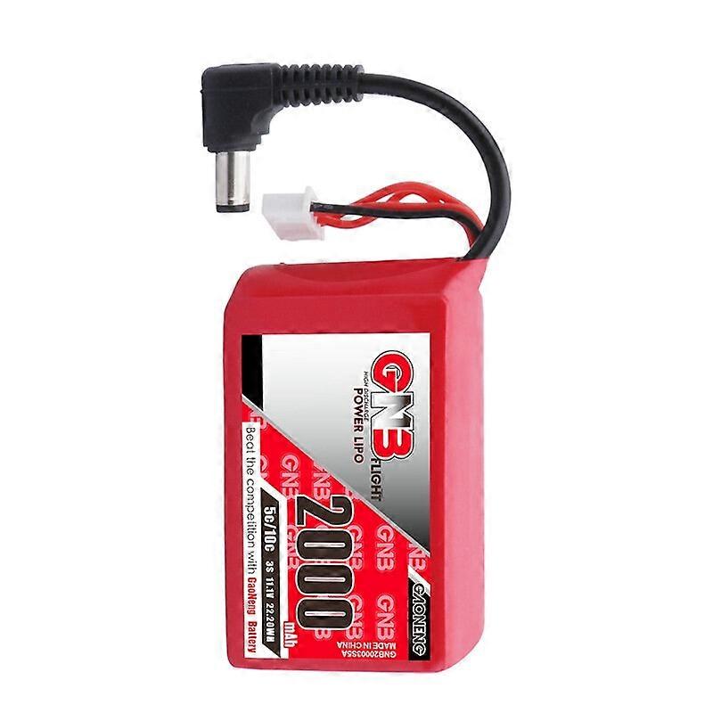 Gaoneng GNB 11.1V 2000mAh 5/10C 3S LiPo Battery DC5.5 Plug for Fatshark DJI FPV Goggles