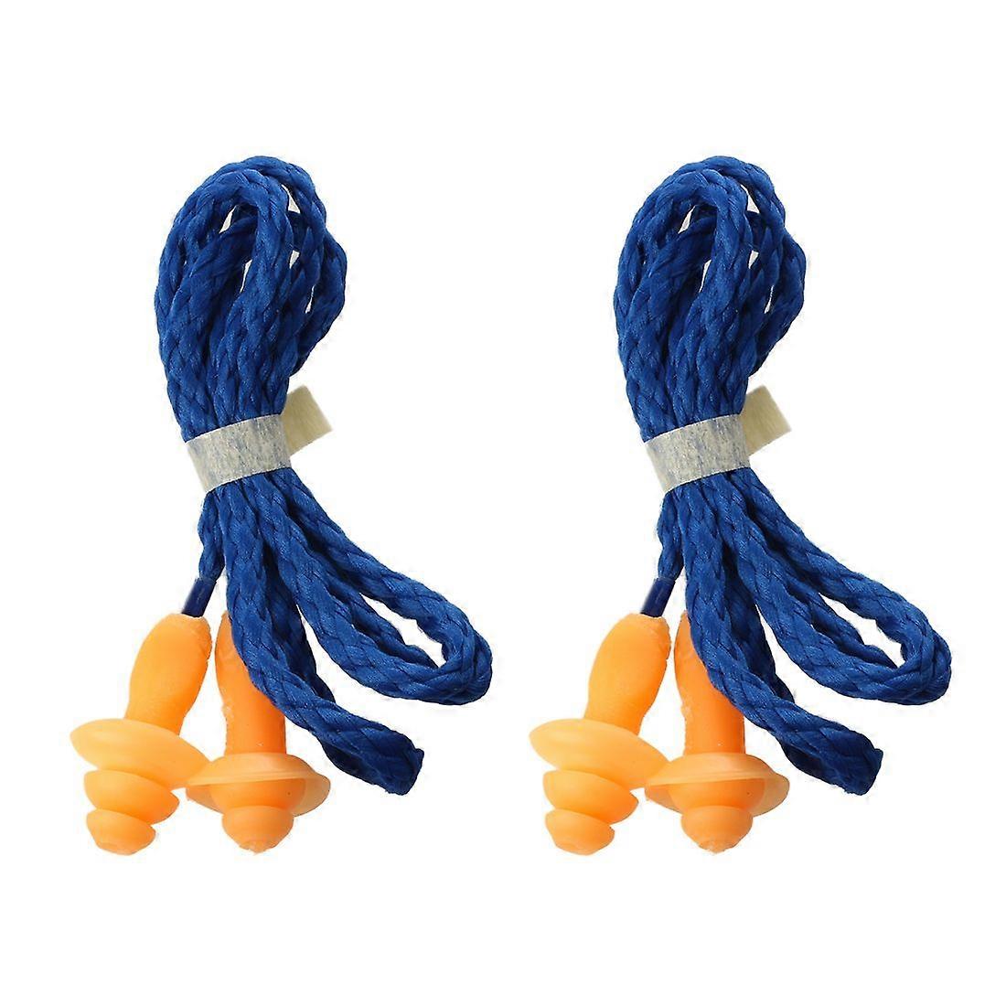 2X Earplugs with cord Anti-noise travel ear plug