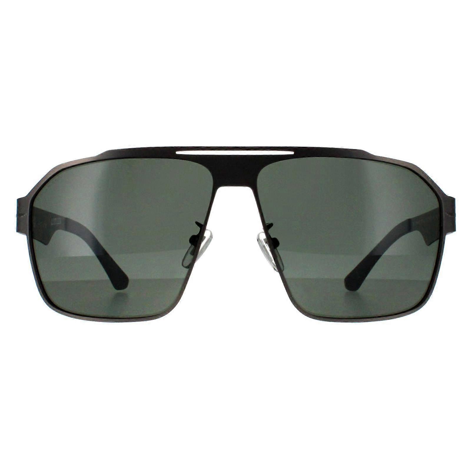 Police Sunglasses SPLL08 Summit 1 I47P Satinised Bakelite Grey Green Polarized
