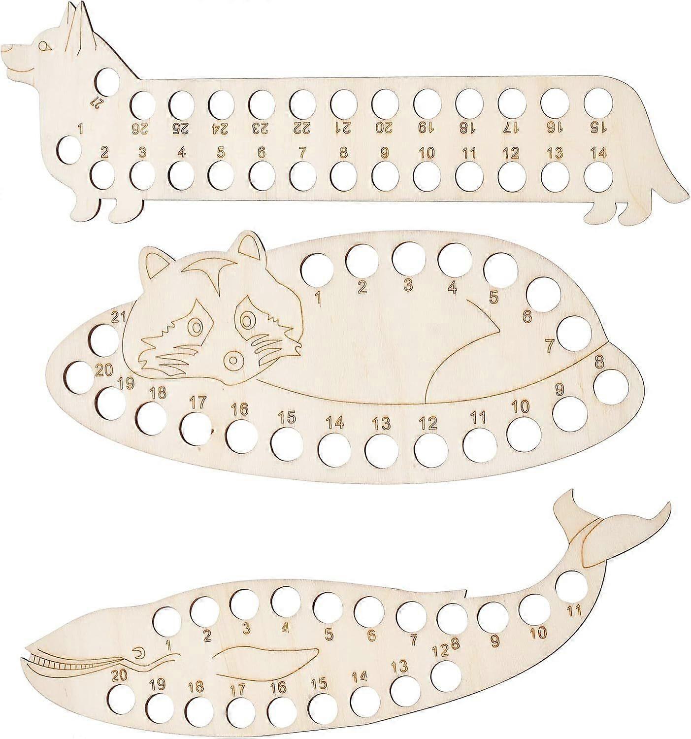 3件刺绣线保持器木线架可爱的动物形状线缠绕板十字绣木线保持器缝纫线配件St