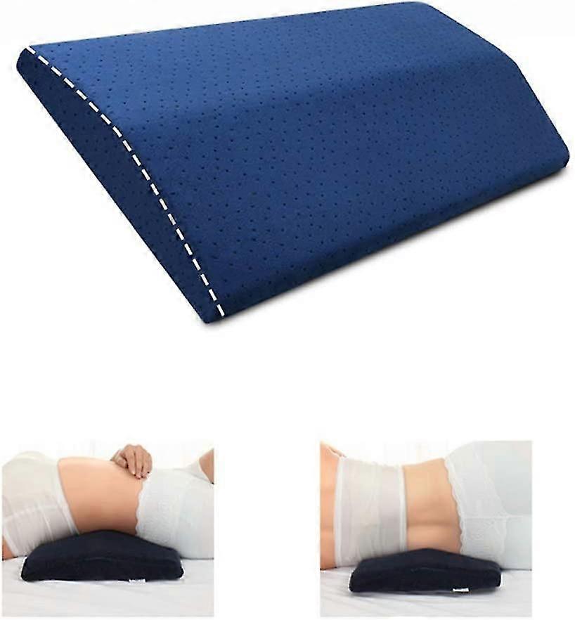 Lumbar Pillow Wedge Pillow Orthopedic Sping Pillow Lumbar Support Bed Memory Foam Pillow For Sciatica Pregnancy Ne Or Leg Pain, 24x60cm