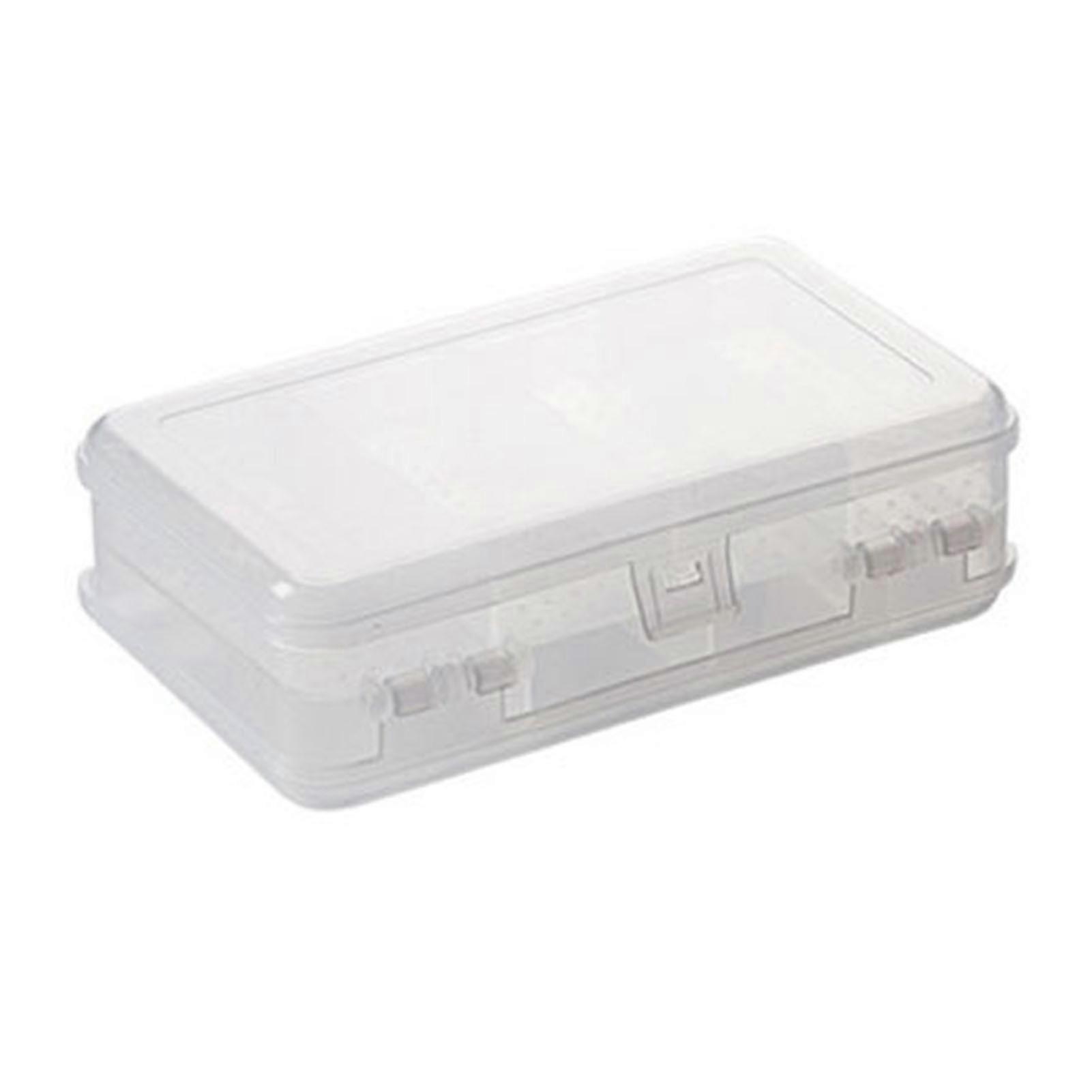 Double Layer Jewelry Box Thick Plastic Storage Organizer Transparent