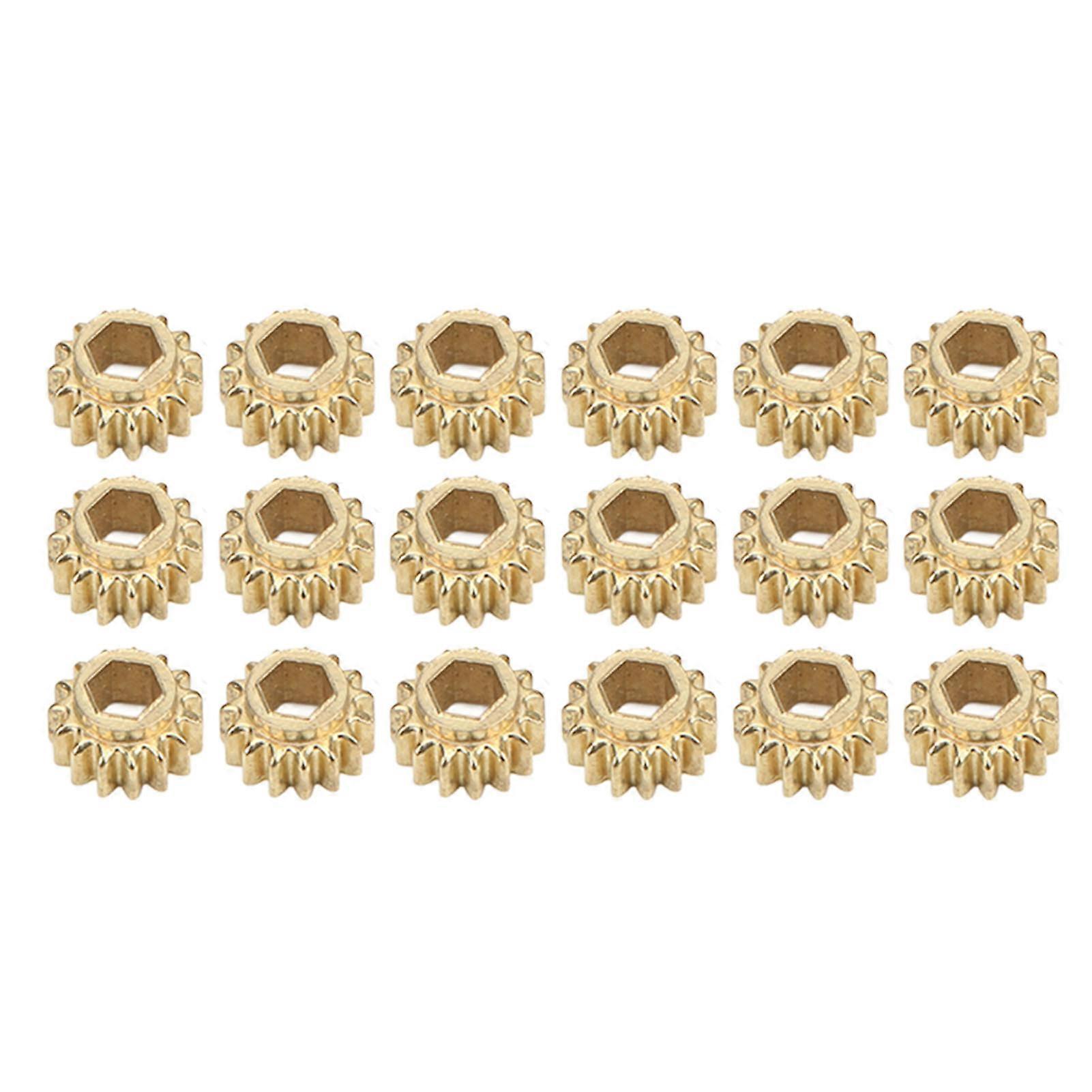 18Pcs String Tuning Peg Gear Metal Guitar Hex Hole Gears Strings Accessory for Tunings 1: 15