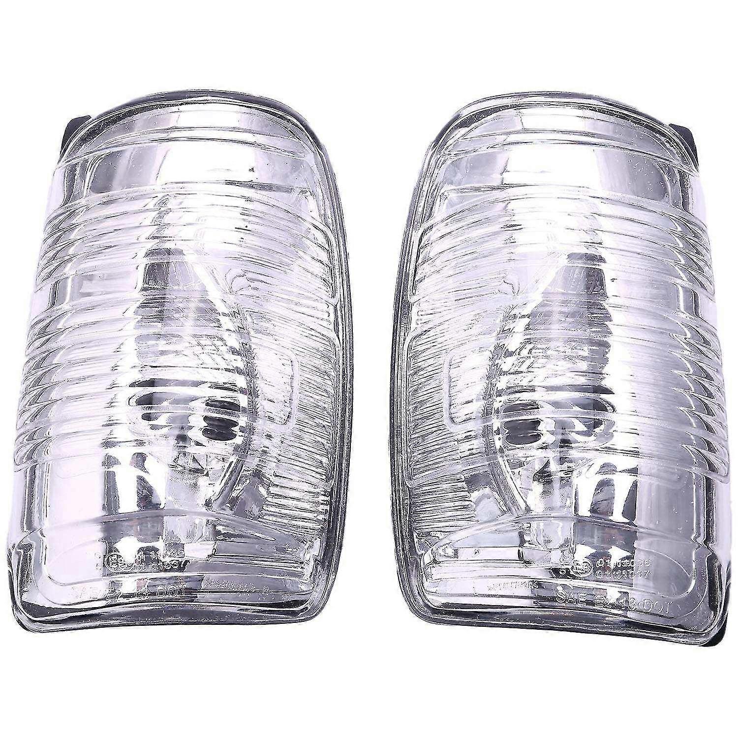 1 pair of clear indicator lenses for left and right side door mirrors, suitable for Transit Mk8 from