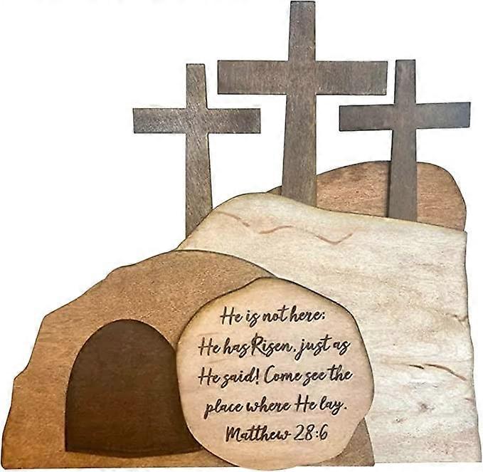 Empty Tomb | He Is Risen | Religious Easter Scene Decor,Easter Resurrection Scene