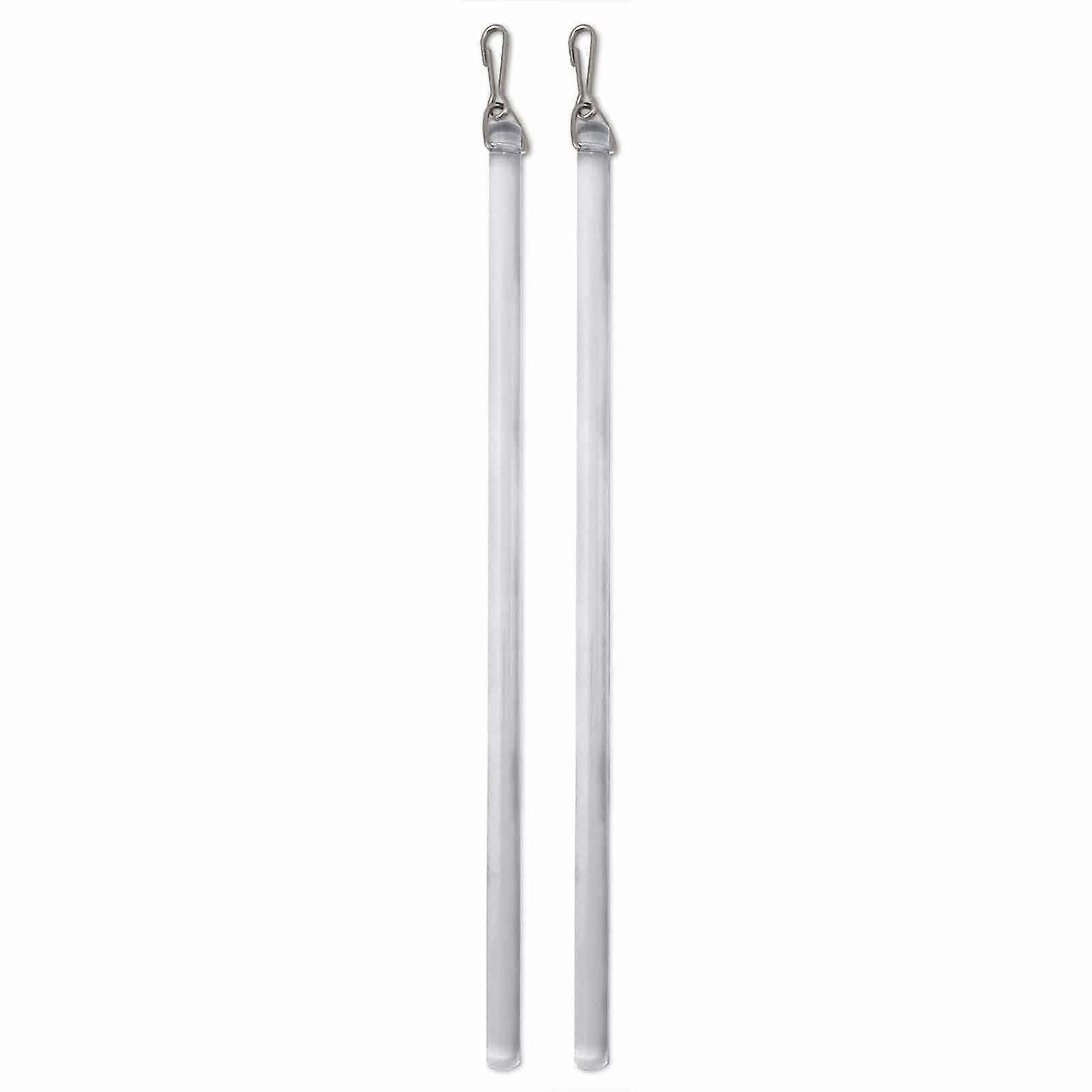 2 Pack Drapery Pull Wand Replacement Plastic Curtain Opening and Closing Stick with Hook Window Opener Curtain Pull Rod  White