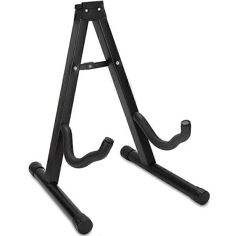 Acoustic Guitar Stand, Universal Metal Electric Guitar Stand, Foldable A-frame Bass Guitar Stand for Acoustics, Ukulele