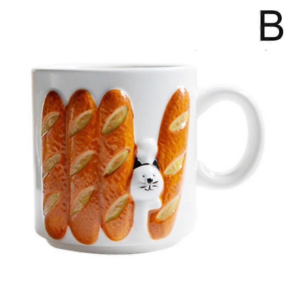 Bread Mug Ceramic Coffee Mug , Milk Cup for Breakfast ,Tea Chunky Soup Cup