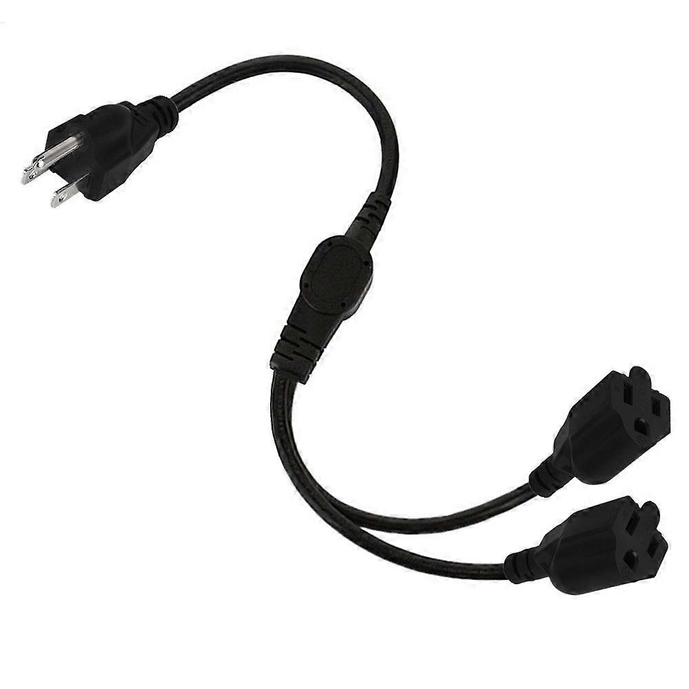 JUNSUNMAY US 0.5m/1.6ft NEMA 5-15P 1 to 2 Way Outlet NEMA 5-15R SJT 16AWG 3 Prong Extension Power