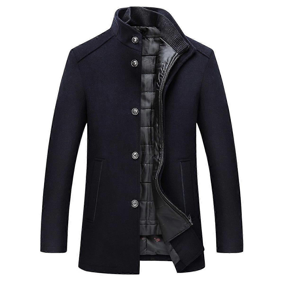 Casual Stand Collar Double Polstret jakke for menn