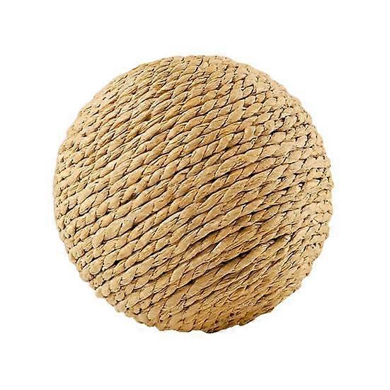 Cat Sisal Ball Interactive Cat Scratching Ball Toy Natural Sisal Scratcher Ball with Sound for Kitten Teeth Cleaning Training