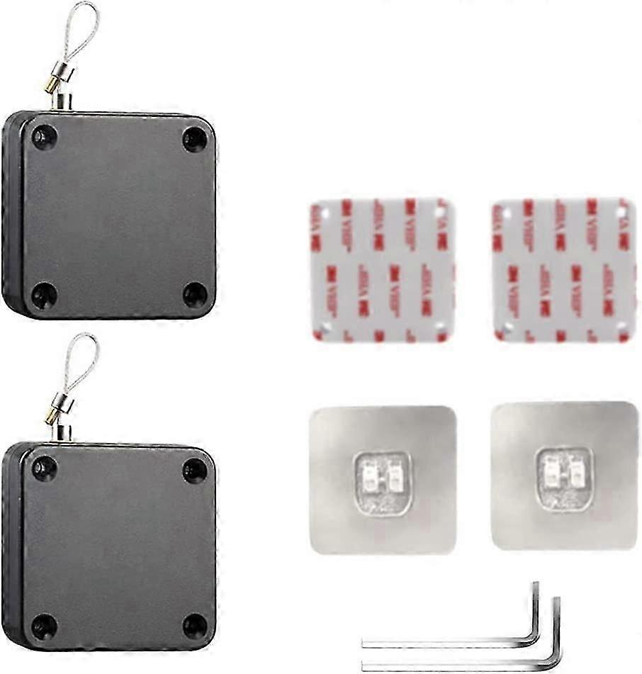 Automatic Door Closer,2pcs,The Punch-Free with Drawstring,800g & 1200g Spring Loaded Door Closer