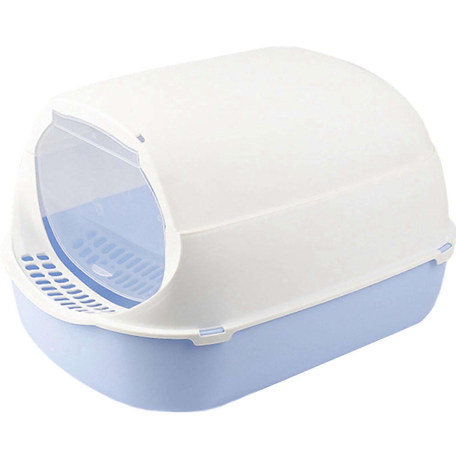 Pet Litter Box Fully Enclosed Spillproof Deodorant Cat Toilet Two-Way Shovel Large Capacity Cat Litter Box Sandbox for Cat