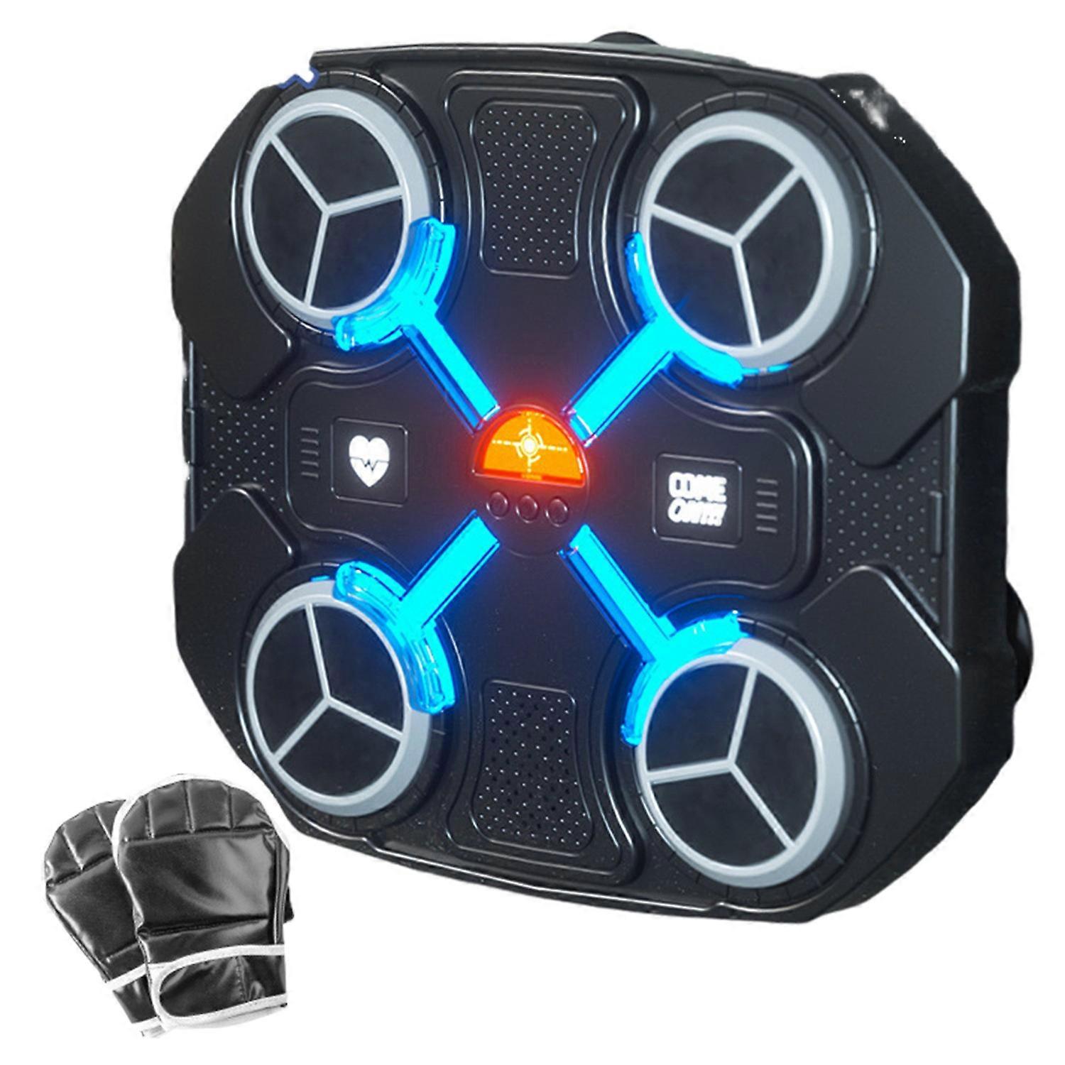 Kids Music Boxing Machine Wall Mounted Punching Target Toy with Glove Bluetooth-compatible Home Gym
