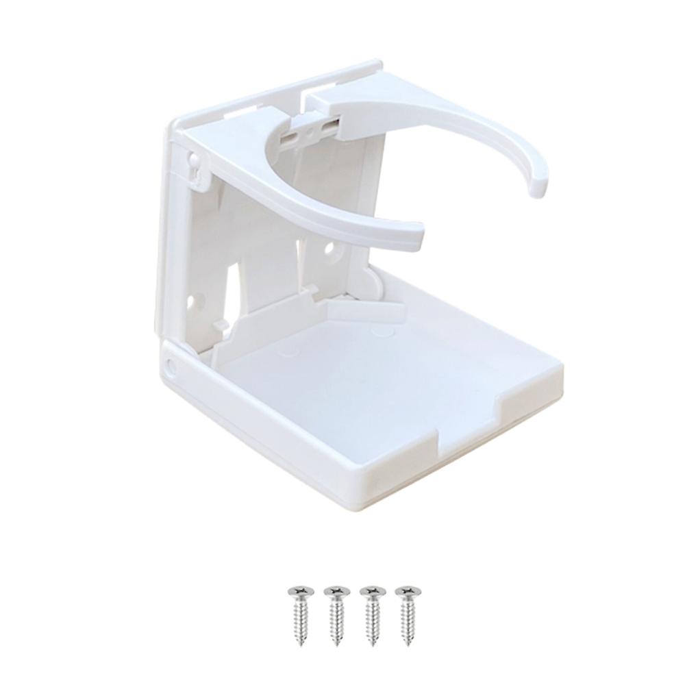 ABS Plastic Folding Cup Drink Holder for Car Auto Boat Truck (White)