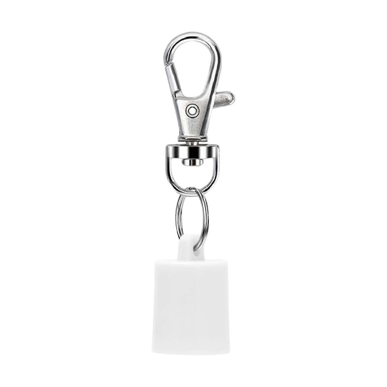 Lip Balm Holder Keychain Caps Μοναδικό καπάκι κραγιόν Βασικά αξεσουάρ Υφή σιλικόνης για μετακινήσεις, ταξίδια ή πάρτι Λευκό