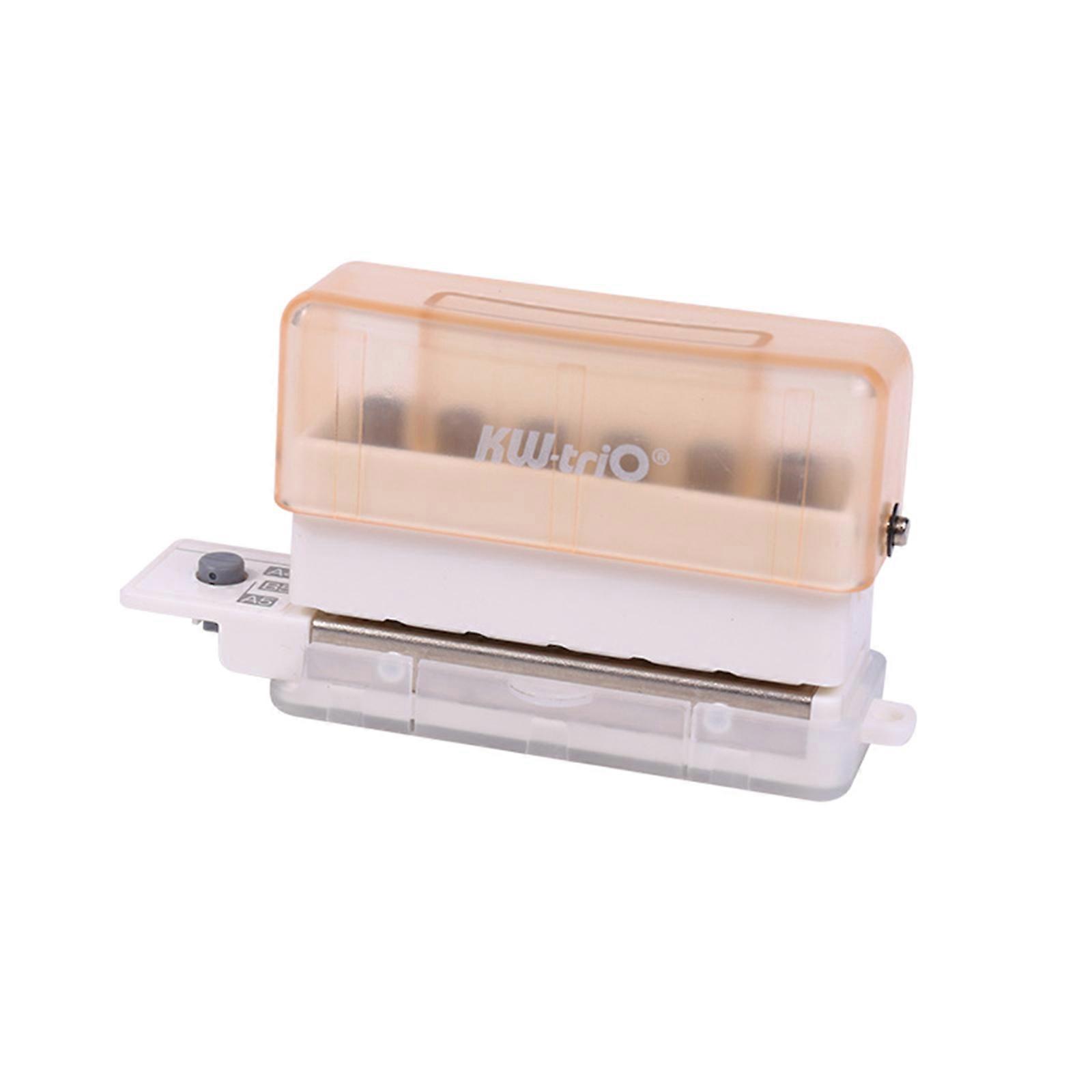 6 Holes Hole Puncher Circle Punch A4-A5-B5 Loose Leaf Paper Hole Punch Durable Circle Hole Punch Mini Hole Punch Machine transparent brown