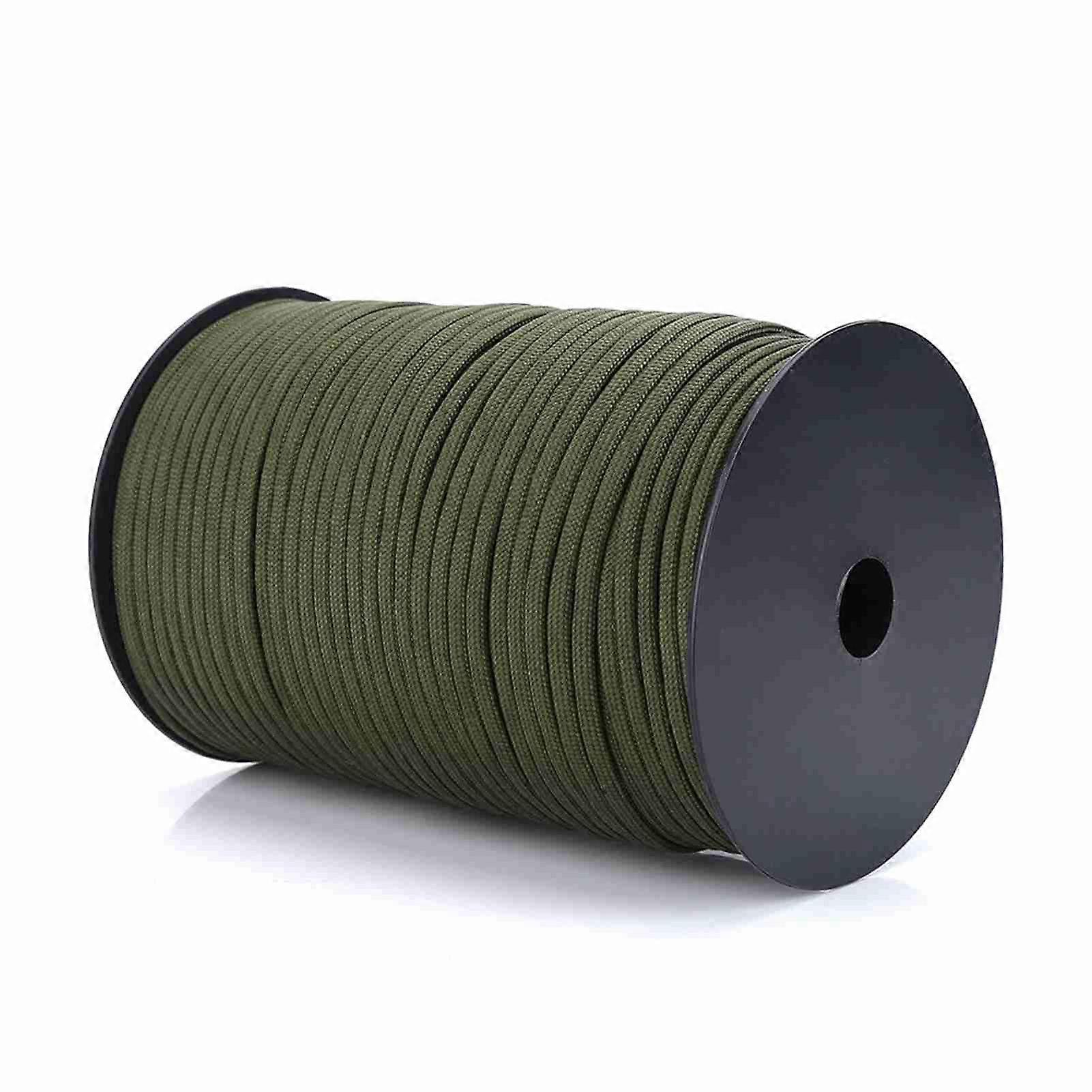 550 Paracord Reflective Parachute Cord, 9 Strands, 100m (Army Green)