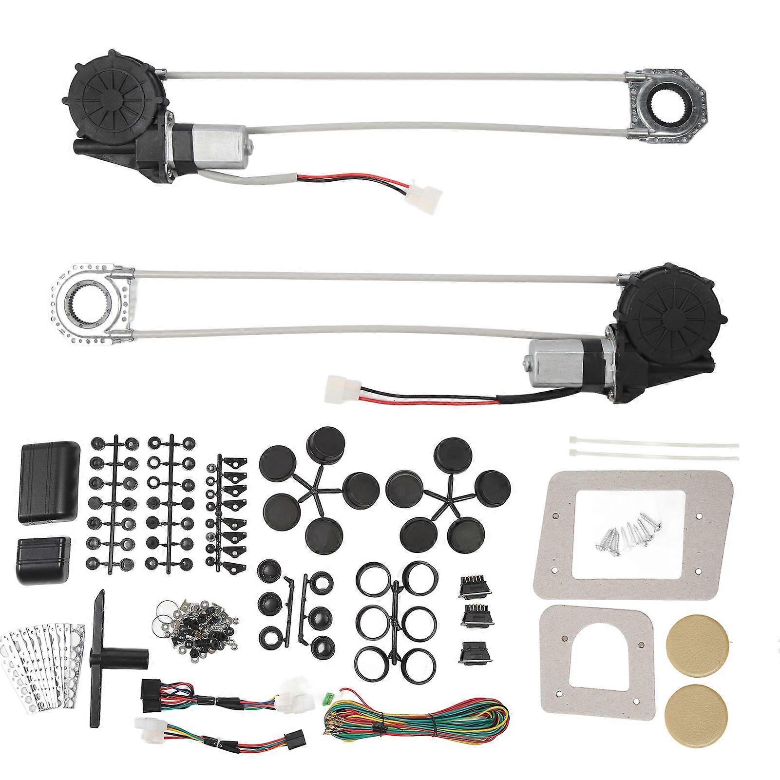 Power Window Regulator Conversion Kit for 2-Door Car Trunk Pickup Truck DC12V