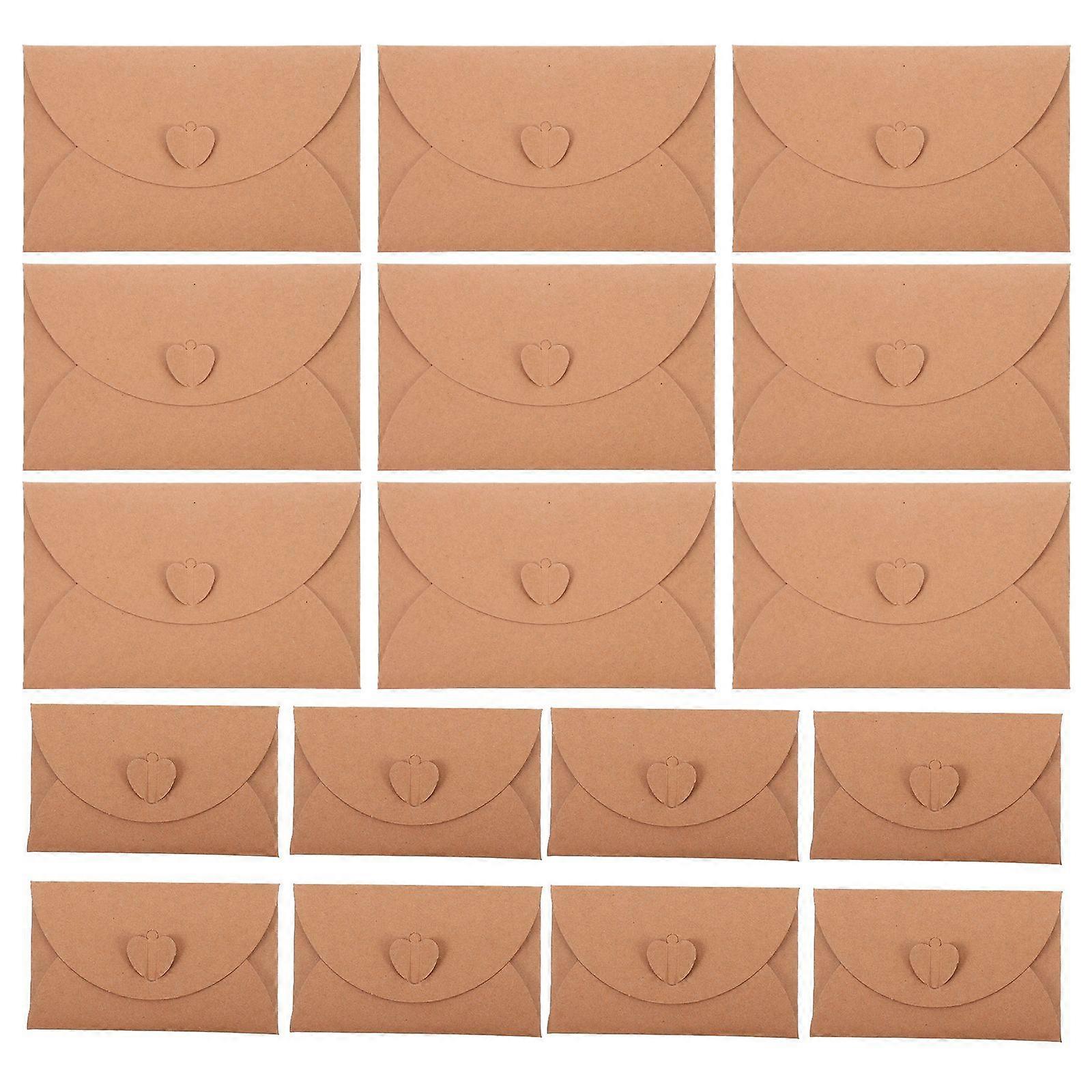 40Pcs Mini Envelopes Multi-function Vintage Envelopes Kraft Gift Envelopes Letter Accessory