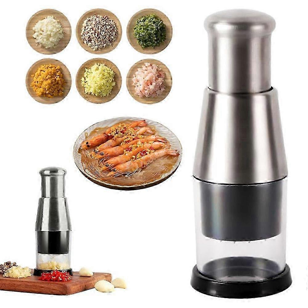 Mini Kitchen Chopper with Garlic Press Onion and Pepper Dicer Multi-functional Food Processor for Mincing