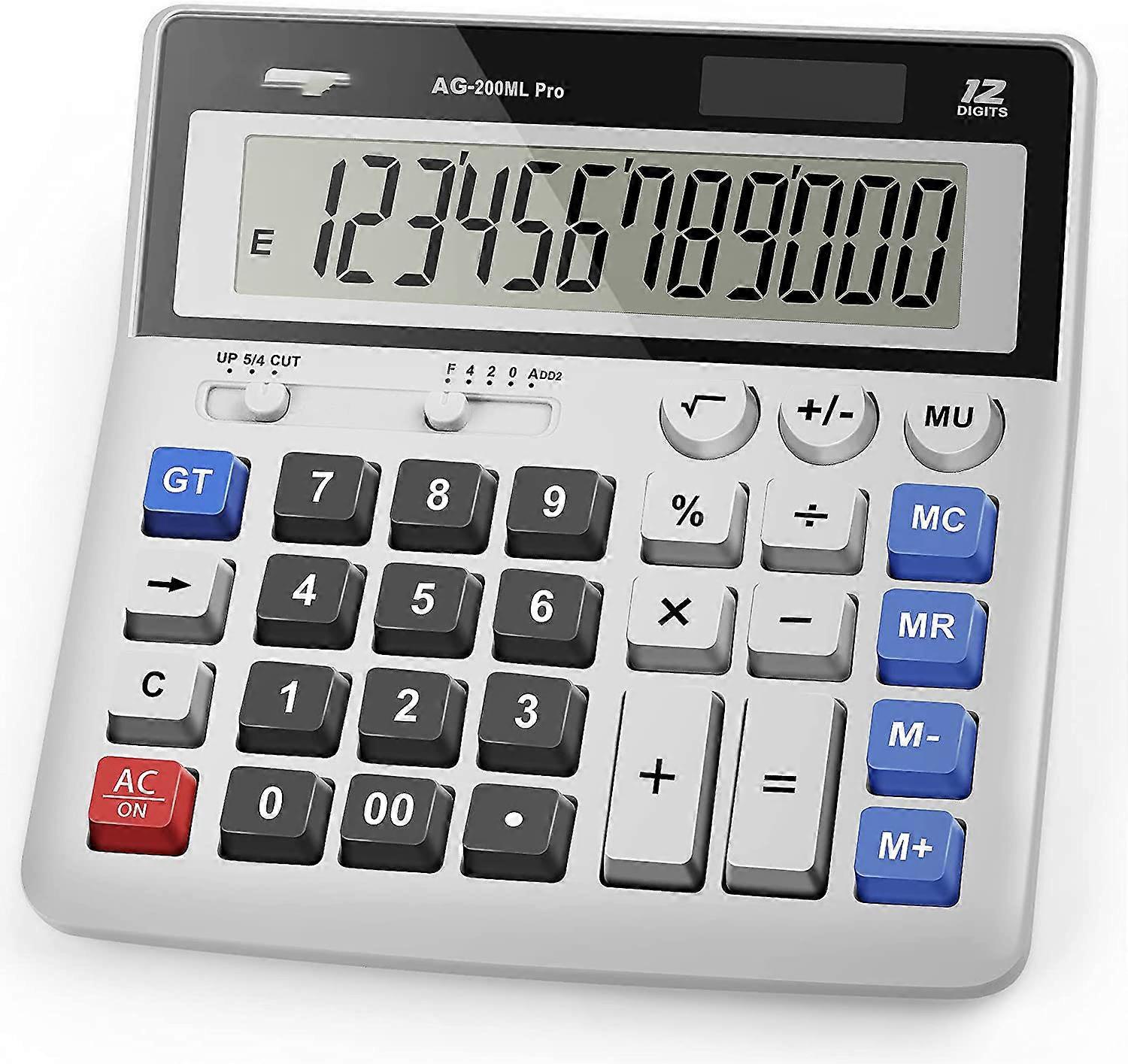 Calculator, Large Display, Dual Power, Big Buttons, Automatic