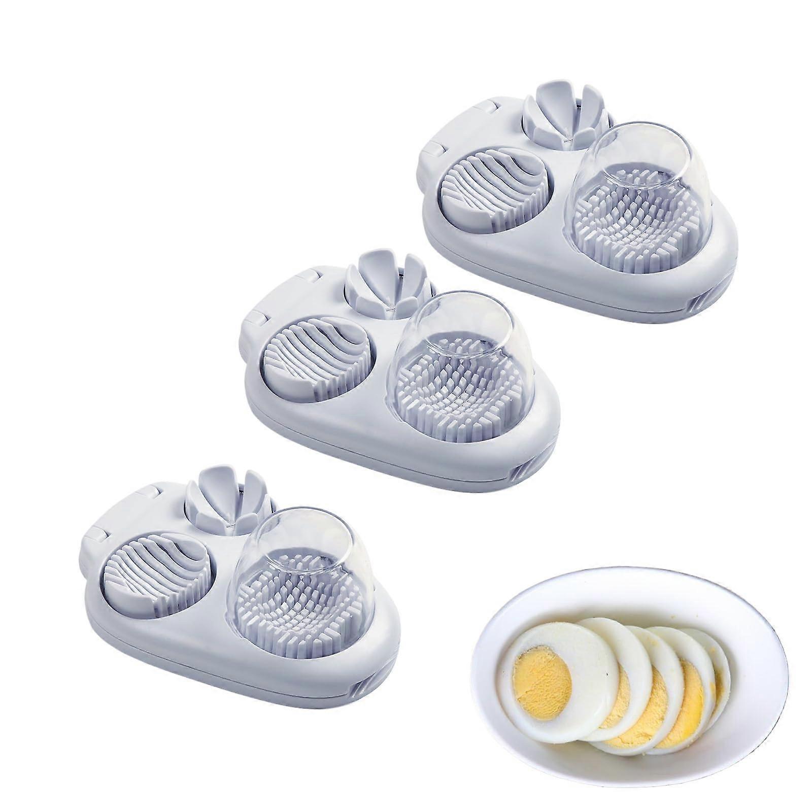 3 in 1 Stainless Steel Egg Slicer and Chopper Tool for Strawberries, Mushrooms, and Hard Boiled Eggs