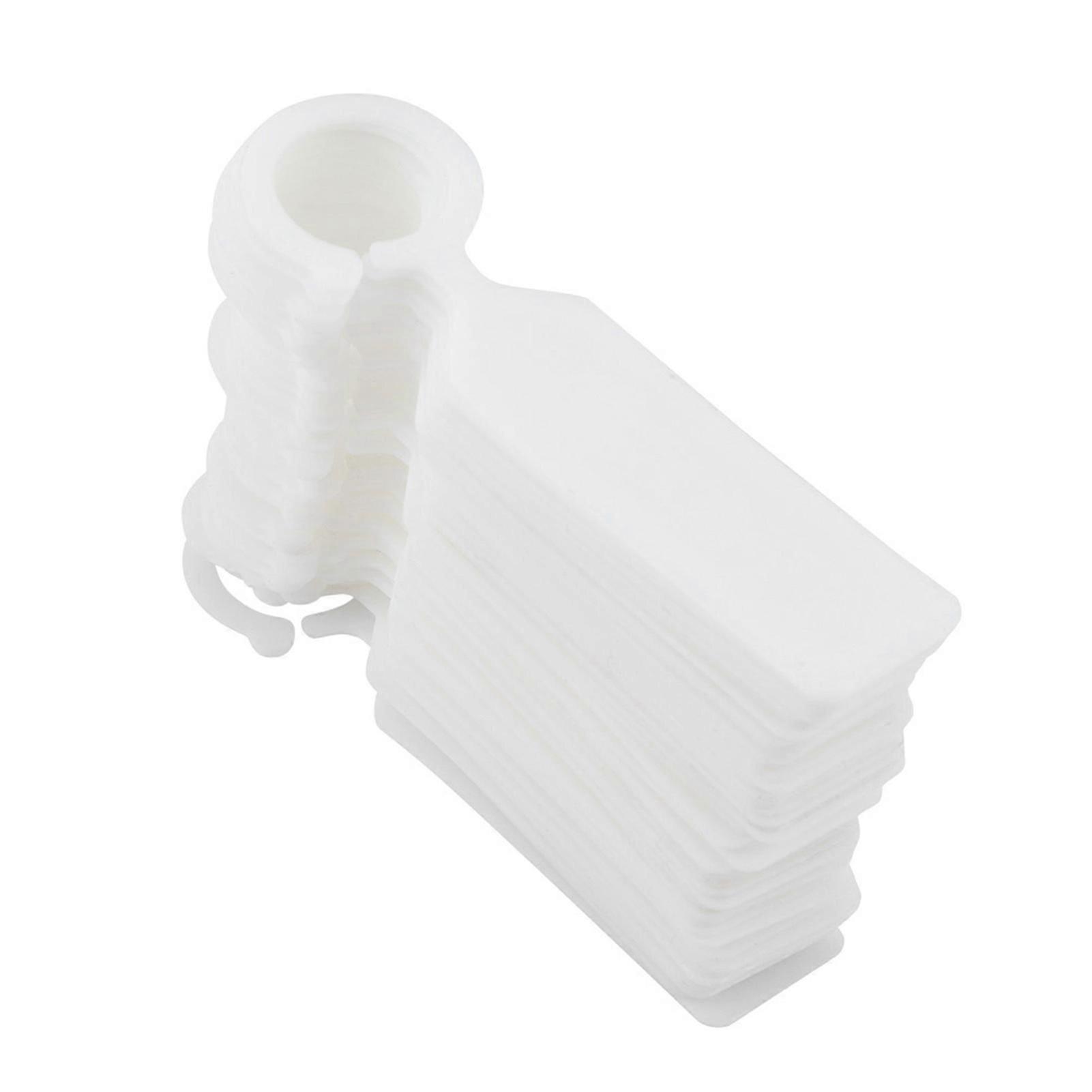 100 PCS Plastic Hanging Labels for Plant Tree Nursery Tags Garden Decor White