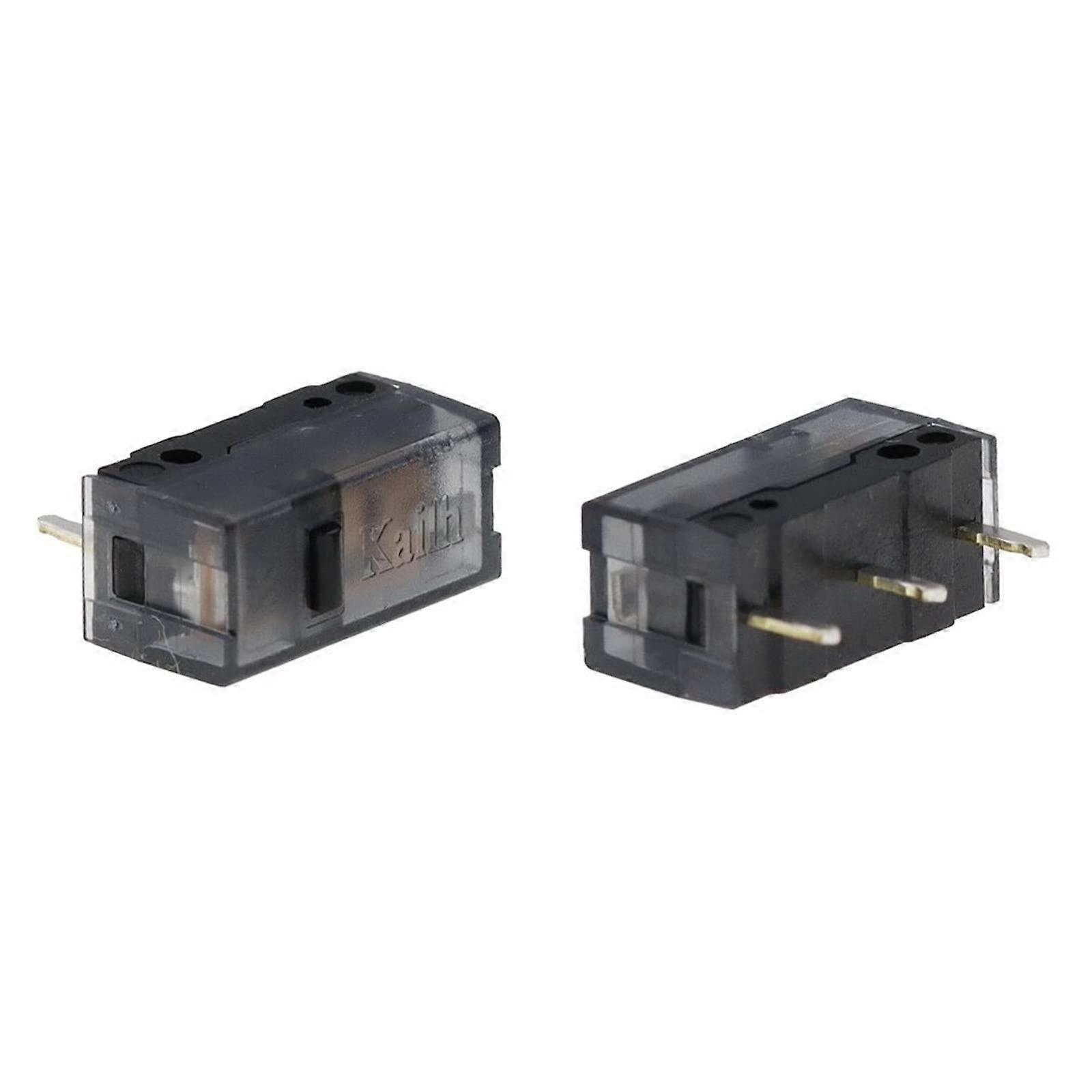 100PCS Micro Switch 80M Life Gaming Mouse Micro Switch 3 Pin Black Dot for Computer Mice Replacement Parts