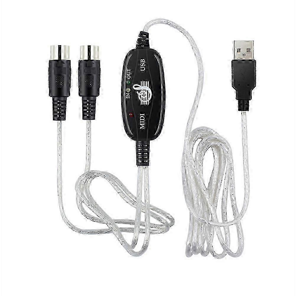 180 X2cm USB-Adapter Midi-Schnittstelle USB-Midi-Kabel Midi-Adapterkabel Midi-Tastatur Midi-USB-Kabel Klavier