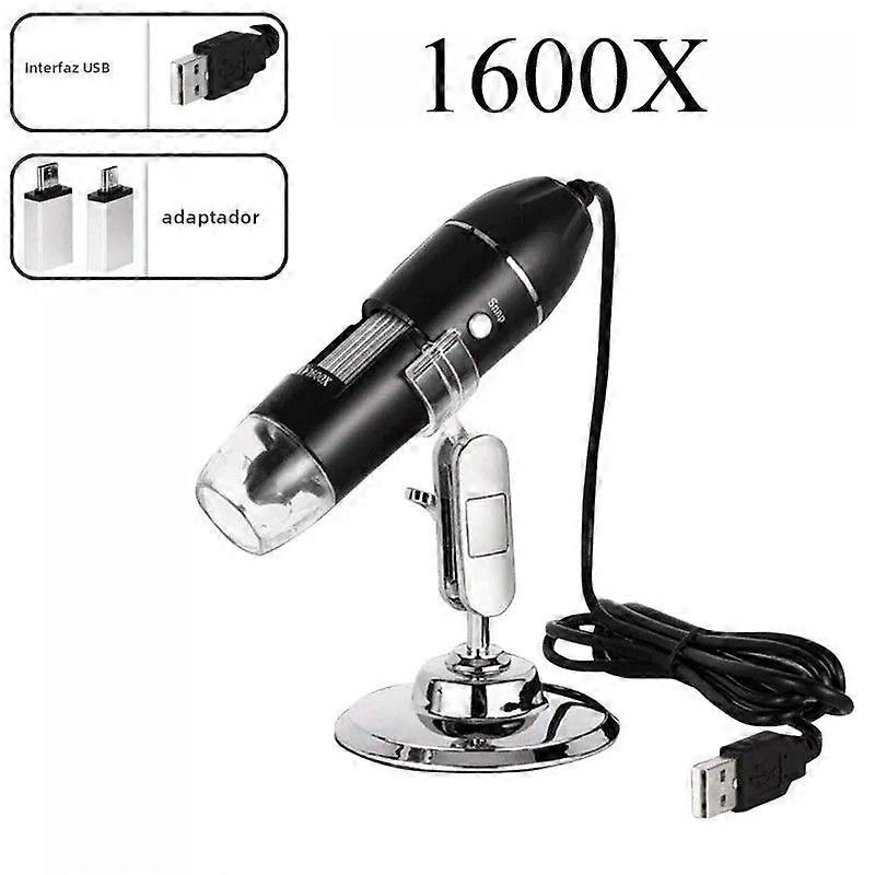 1600X Portable Digital Microscope with USB Type-C Camera for Soldering and Mobile Phone Repair Magnifier