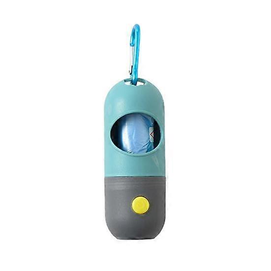 1 Set Lightweight Dog Poop Container Carry Easily Good Pet Storage Bag Dispenser with Flashlight