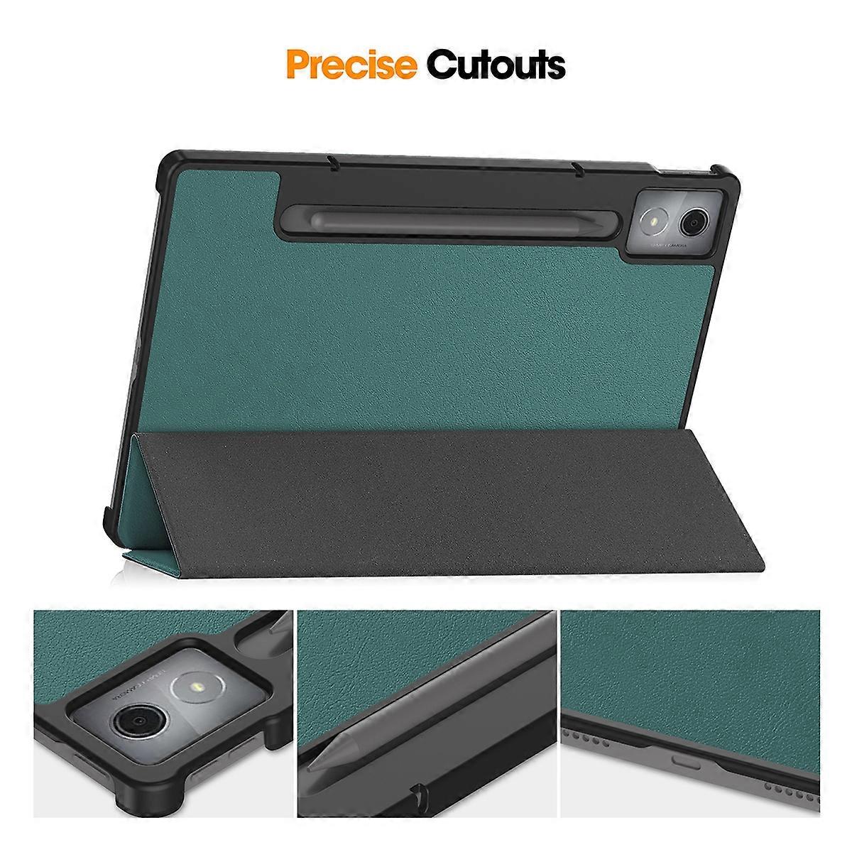 ENKAY Tri-fold Custer Texture Platic Leather Smart Tablet Case