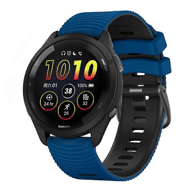 Universal Curved Two Color Silicone Watch Band 22mm