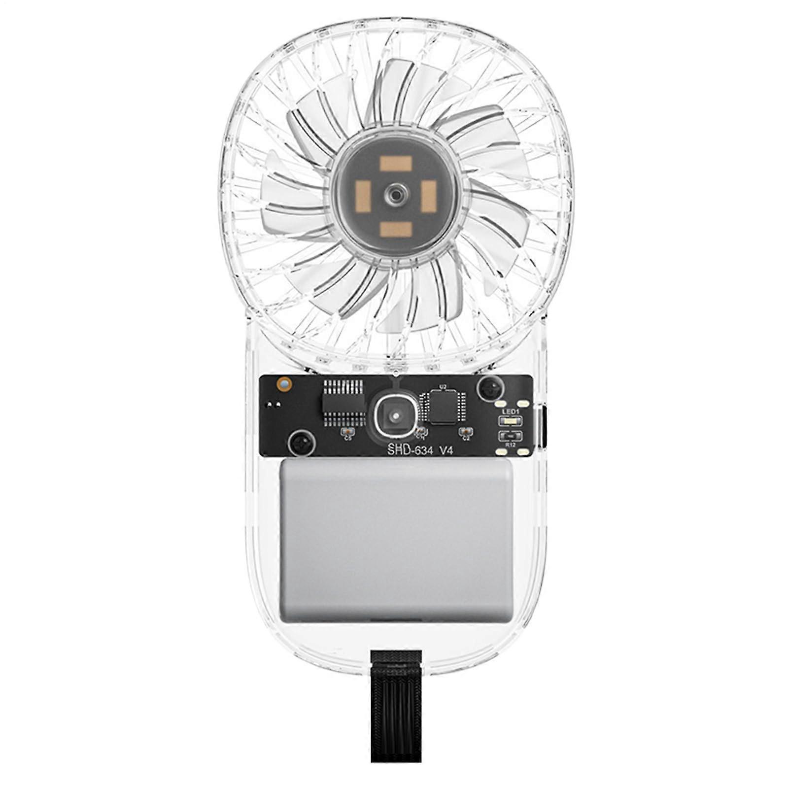 Personal Handheld Fan With USB Charging, Compact Size, Three-Speed Operation, Atmosphere Light