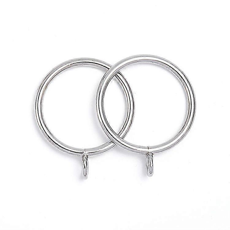 20 Pieces Curtain Rings, Metal Curtain Hanging Rings for Curtains and Rods, 38mm Inner Diameter (Silver)