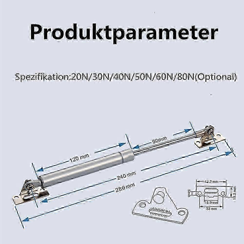 10 Inch Gas Struts, Soft Close Lid Support for Cabinet
