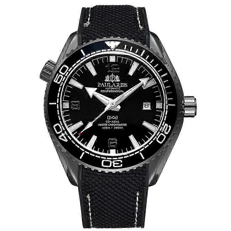 PAULAREIS OM04 Men's Watch Canvas Rubber Band Fully Automatic Mechanical Watch With Calendar