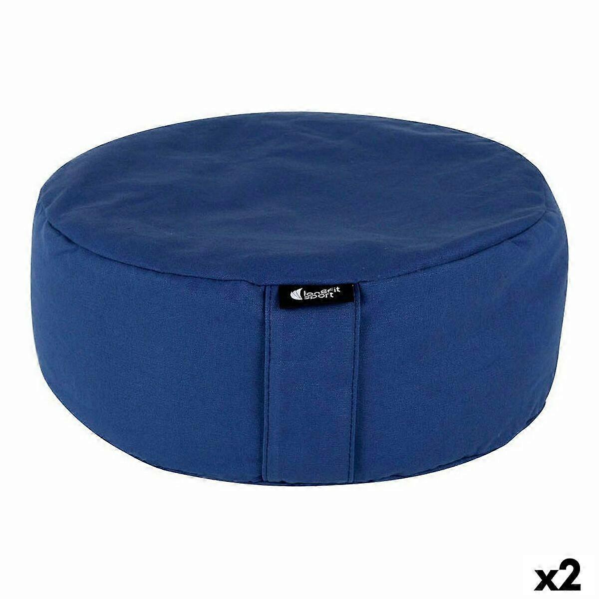 Kissen LongFit Sport Longfit Sport Yoga Blau 33 x 13 cm (2 Stück)
