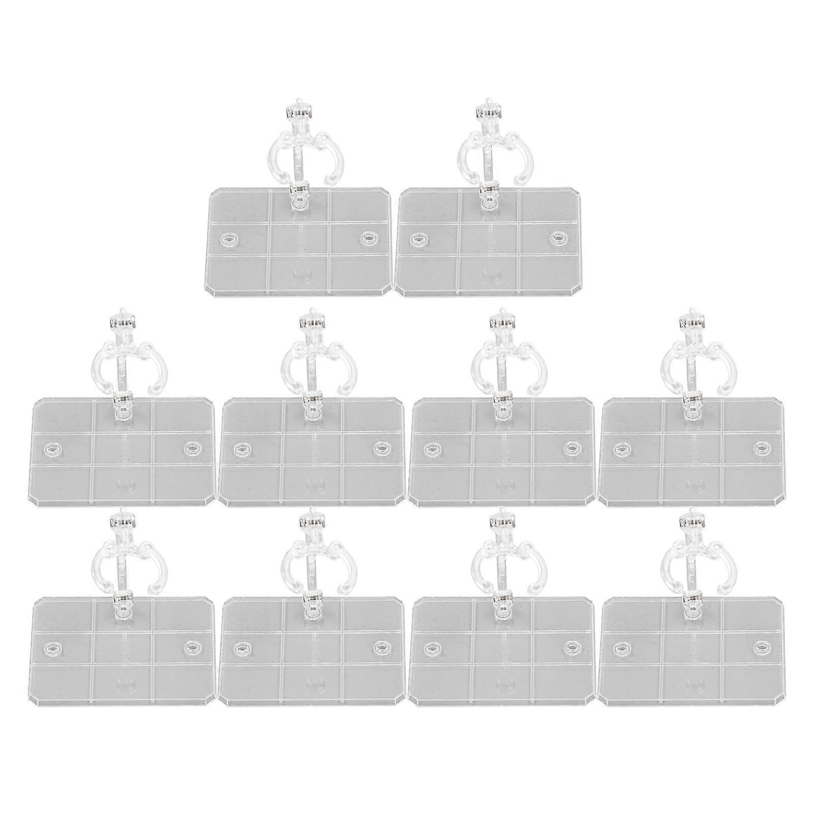 10 Pcs Figure Model Stand High Stability Figure Display Holder Base Model Display Stand for 6inch Action Figures Transparent