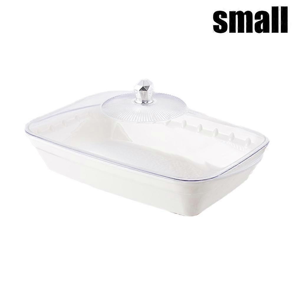 Clear Buffet Food Tray Drop-proof Large Capacity Fruit Tray with Lid