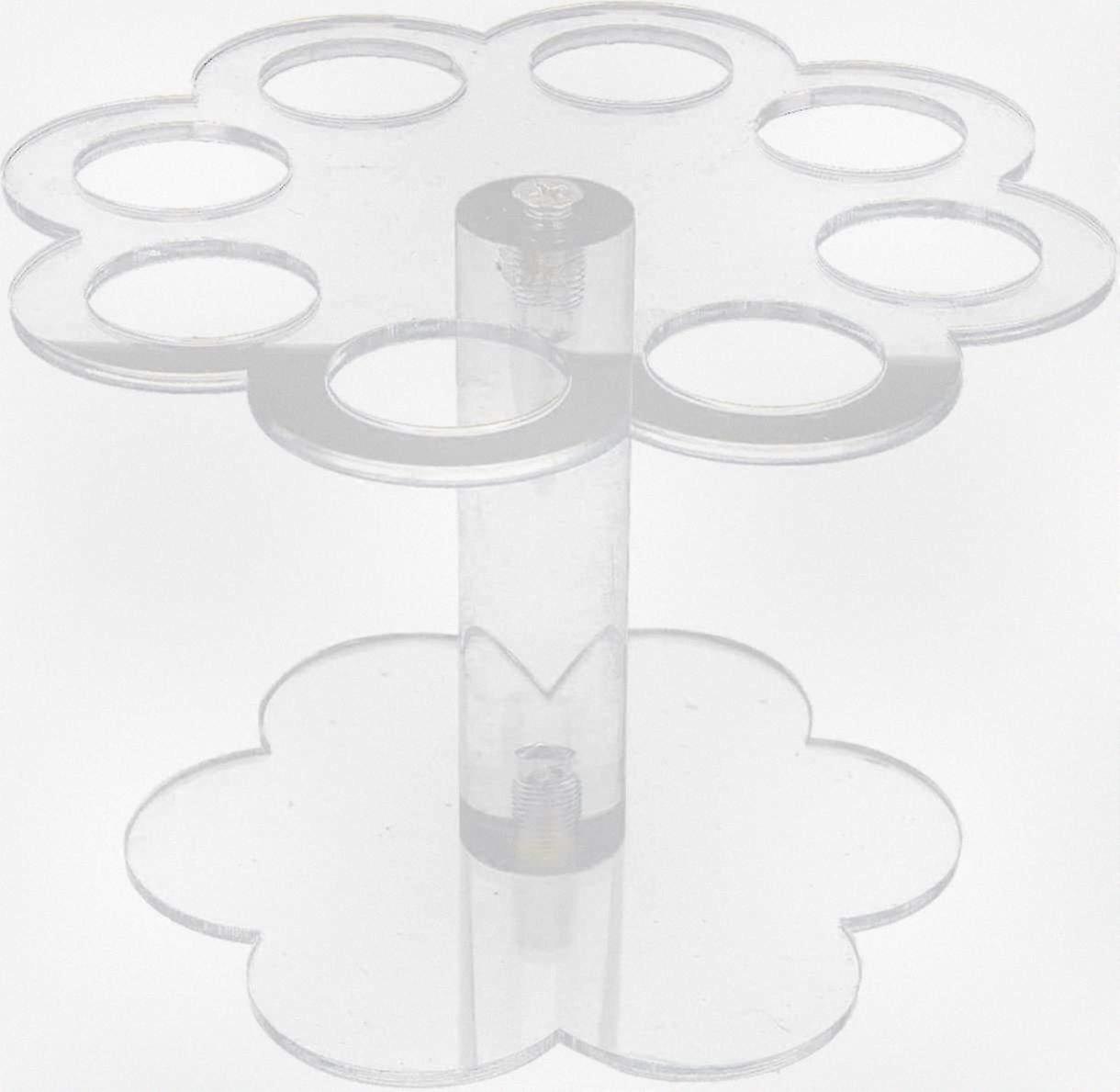 8-Slot Clear Acrylic Display Stand for Ice Cream Cones Dessert Shop Countertop