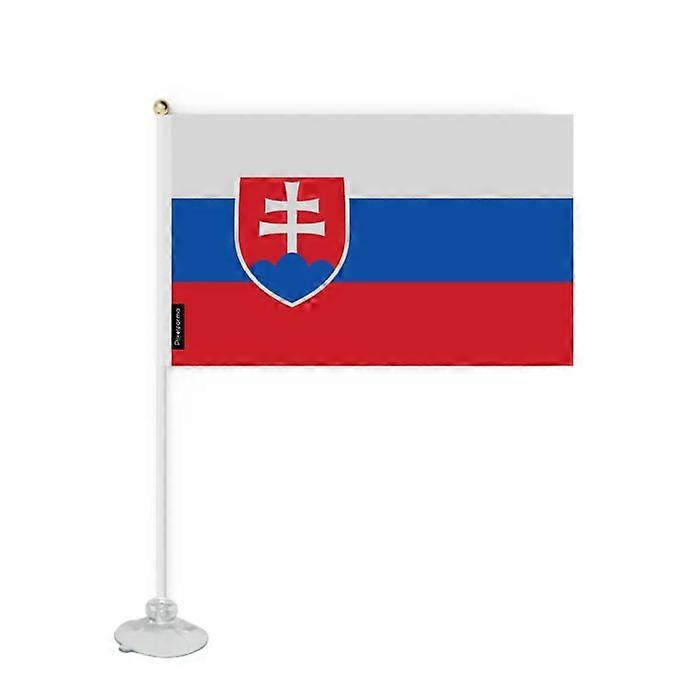Flag - Slovakia - Mini Suction Cup Flag - 20 x 30 cm - Polyester - Double-Sided Print