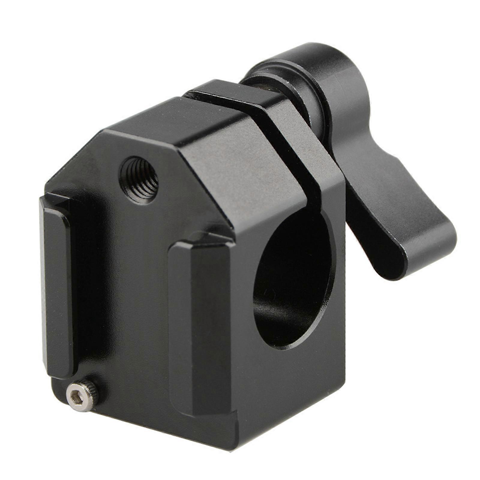 Adaptateur de pince à tige unique de 15 mm avec trou fileté 1/4 pouce-20 pour support d’épaule de cage de caméra Support de tige de rail de 15 mm