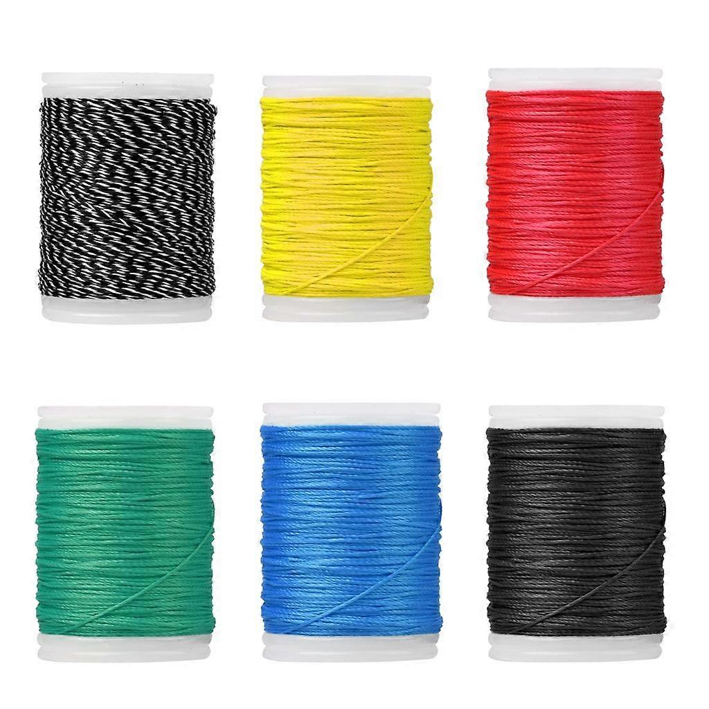 6Pcs 110m Faser Serviergarn für Peep Nock Bowstring Protect Mischfarbe