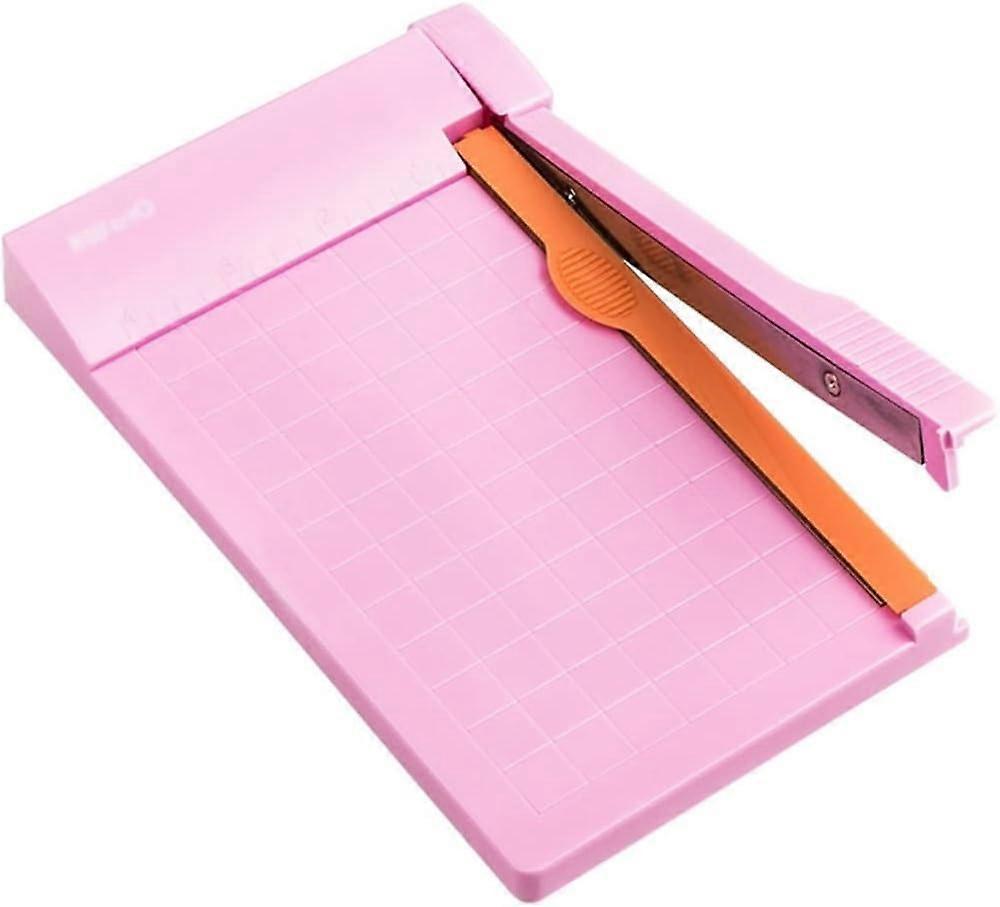 Small Paper Cutter A5 Size Photo And Scrapbook Cutter With Ruler Pink Multi-Function Office Cutting Machine