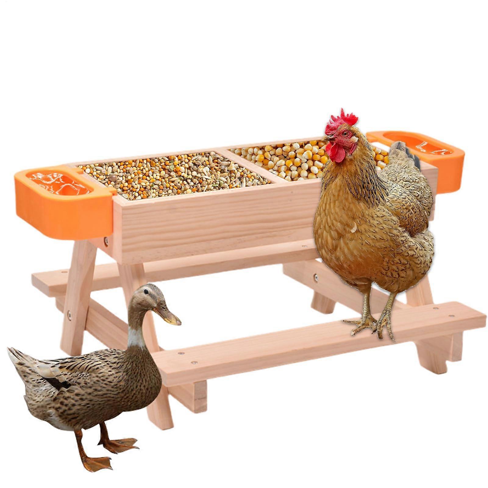 Huehnerfutterautomat Chicken Feeder And Waterer For Poultry - Wear-Resistant Large-Volume Feeding System For Poultry And Quail