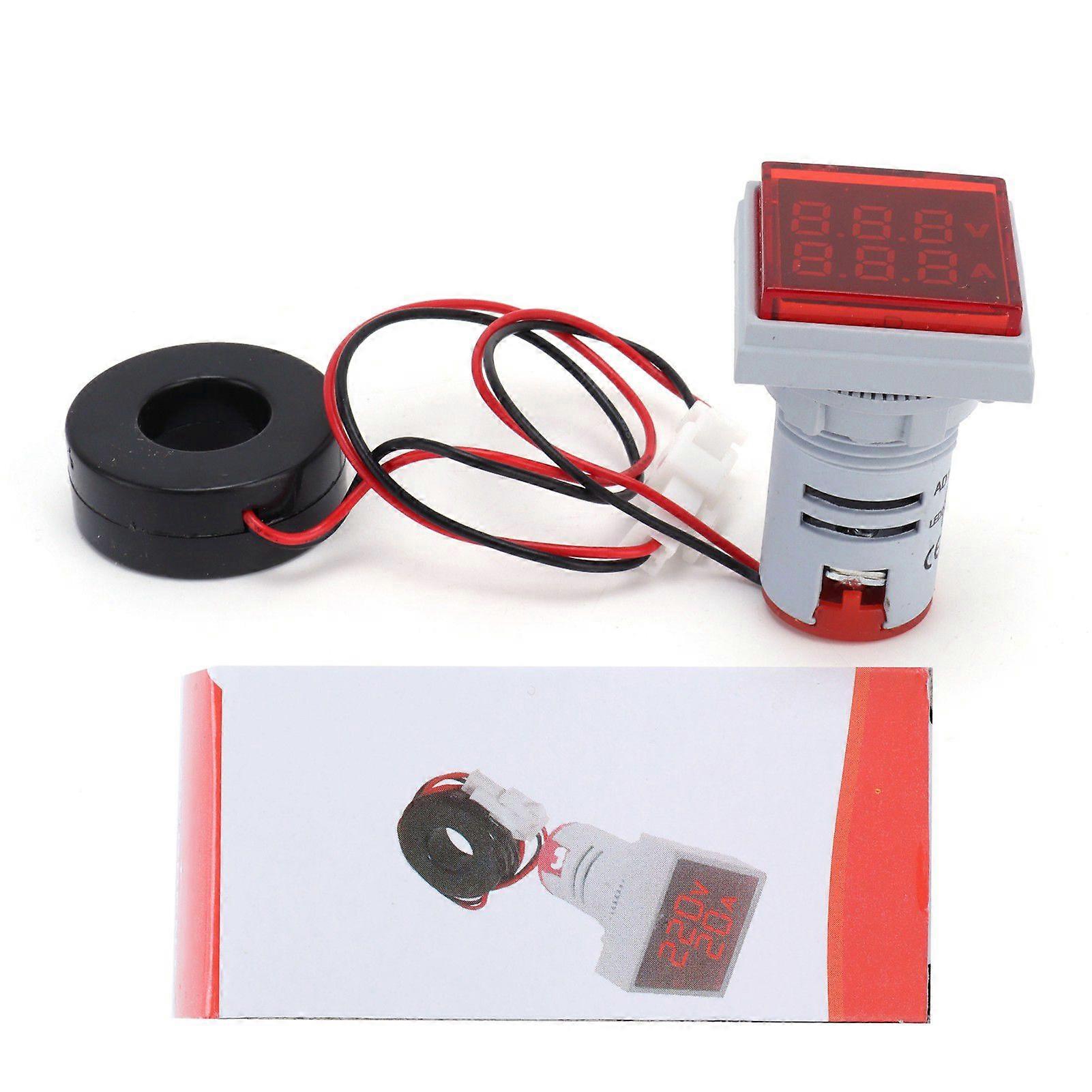 High quality  AD16-22FVA Universal Dual Display Square Signal Indicator 60~500V